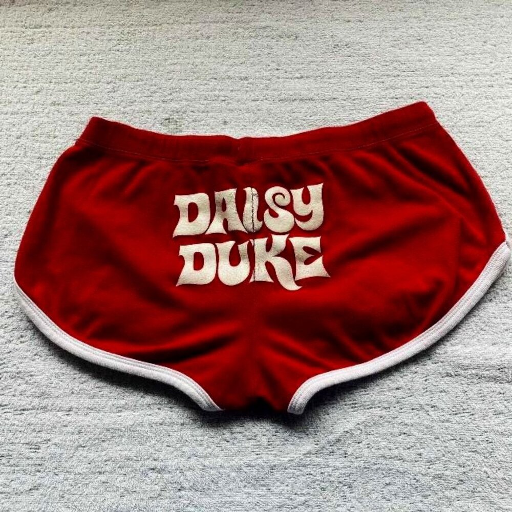 Daisy Duke Red Shorts from the movie `The Dukes`of Hazzard